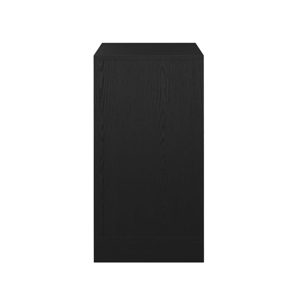 Black |#| Black Home Office Modular 2 Tier Open Bookshelf