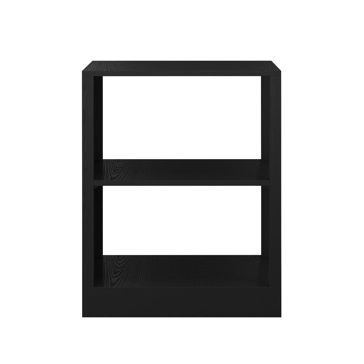 Black |#| Black Home Office Modular 2 Tier Open Bookshelf