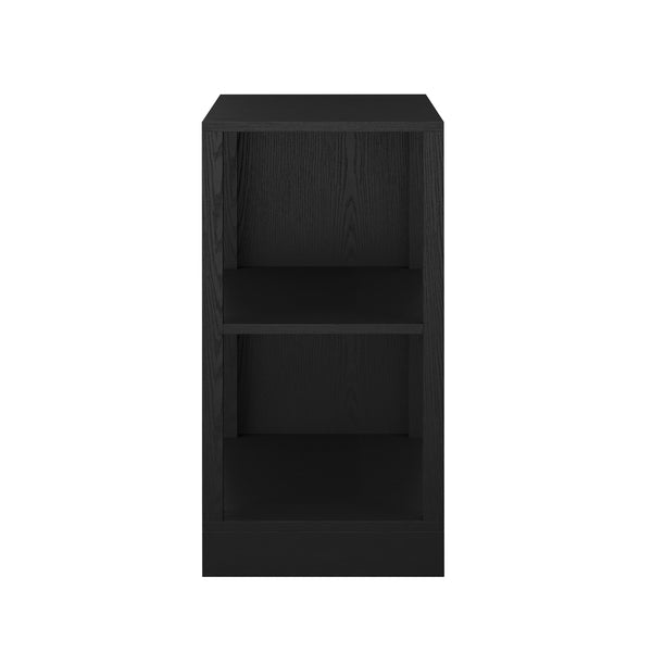 Black |#| Black Home Office Modular 2 Tier Open Bookshelf