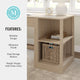 Light Natural |#| Light Natural Home Office Modular 2 Tier Open Bookshelf