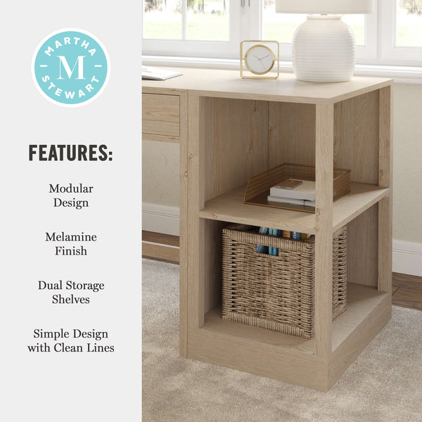 Light Natural |#| Light Natural Home Office Modular 2 Tier Open Bookshelf