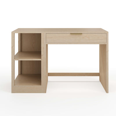 Kayden Home Office Modular Single-Drawer Desk with 2 Tier Shelf - View 1
