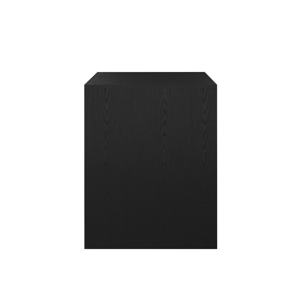 Black |#| Blk Modular Single-Drawer Desk and 2 Tier Shelf with Oil Rubbed Bronze Hardware