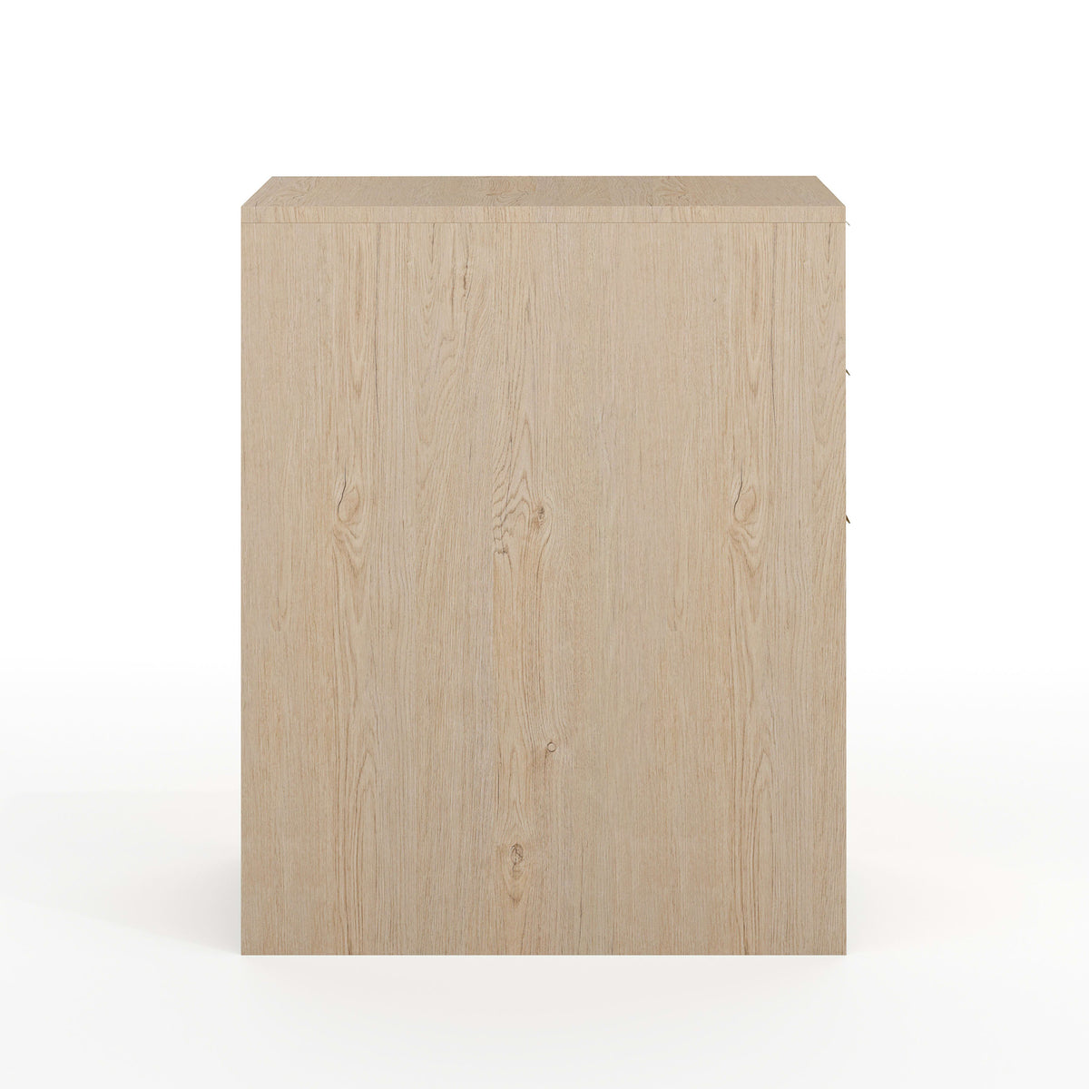 Light Natural |#| Lt. Natural Modular Desk, 2-Tier Shelf & File Cabinet with Brushed Gold Hardware