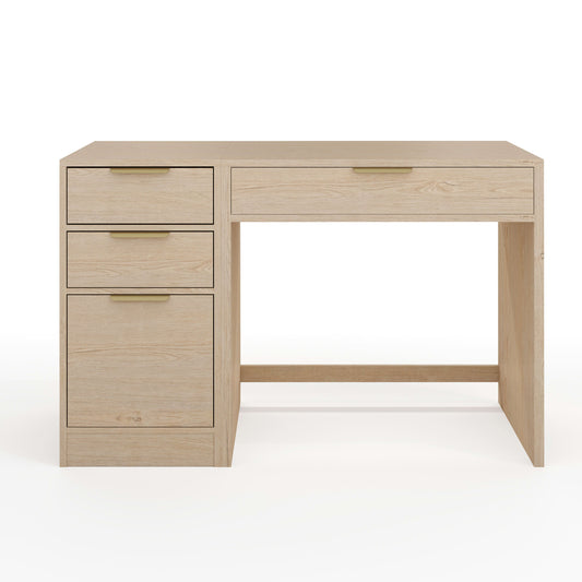Kayden Home Office Modular Single-Drawer Desk with 3 Drawer File Cabinet