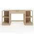 Kayden Home Office Modular Single-Drawer Desk with Dual 2 Tier Shelves