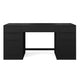 Black |#| Bk Modular 1 Drawer Desk & Dual 3 Drawer File Cabinets - Oil Rubbed Brz Hardware