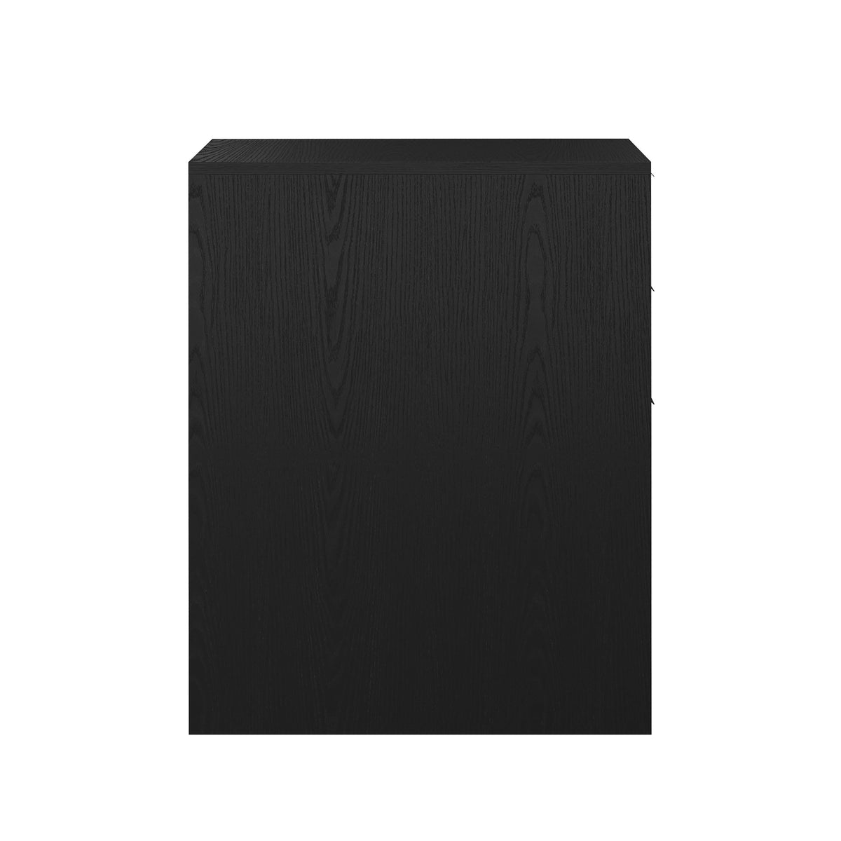Black |#| Bk Modular 1 Drawer Desk & Dual 3 Drawer File Cabinets - Oil Rubbed Brz Hardware