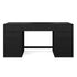 Kayden Home Office Modular Single-Drawer Desk with Dual 3 Drawer File Cabinets