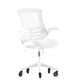 White Mesh/White Frame |#| Ergonomic Swivel Task Chair with Roller Wheels & Flip Up Arms - White Mesh