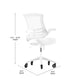 White Mesh/White Frame |#| Ergonomic Swivel Task Chair with Roller Wheels & Flip Up Arms - White Mesh