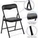 Black |#| Kids Black 3 Piece Folding Table and Chair Set - Kids Activity Table Set