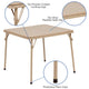 Tan |#| Kids Tan 3 Piece Folding Table and Chair Set - Kids Activity Table Set