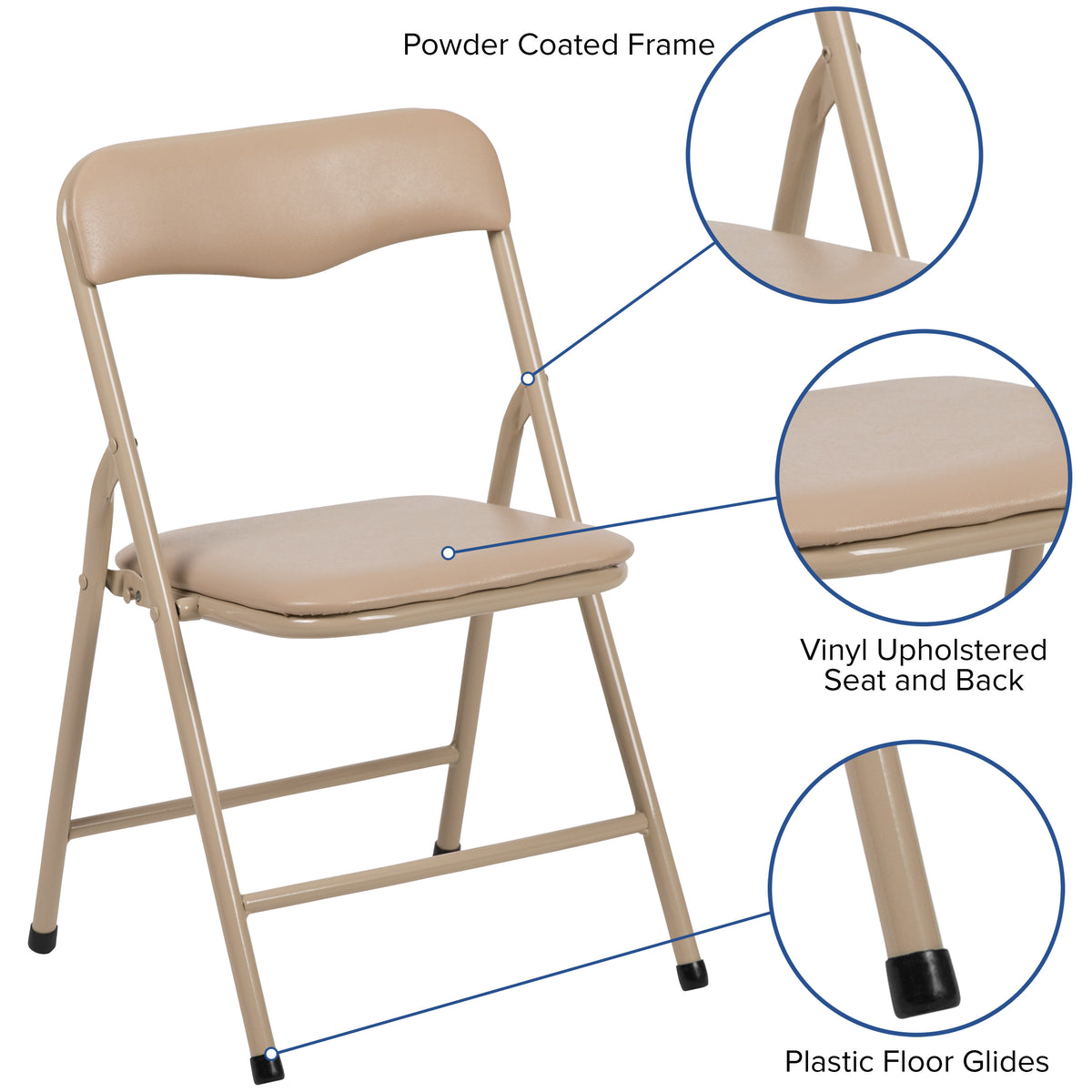 Tan |#| Kids Tan 3 Piece Folding Table and Chair Set - Kids Activity Table Set