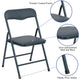 Navy |#| Kids Navy 5 Piece Folding Activity Table and Chair Set for Home & Daycare