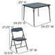 Navy |#| Kids Navy 5 Piece Folding Activity Table and Chair Set for Home & Daycare