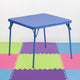 Blue |#| Kids Blue Folding Table with Vinyl Upholstered Table Top - Game Table