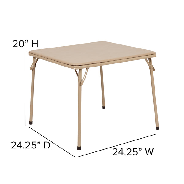 Tan |#| Kids Tan Folding Game and Activity Table - Toddler Table for Daycare Center