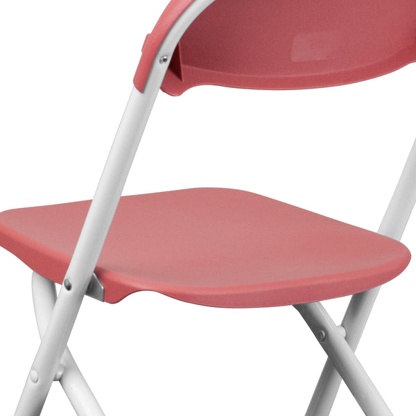 Burgundy |#| Kids Burgundy Plastic Folding Chair with Textured Seat - Preschool Seating