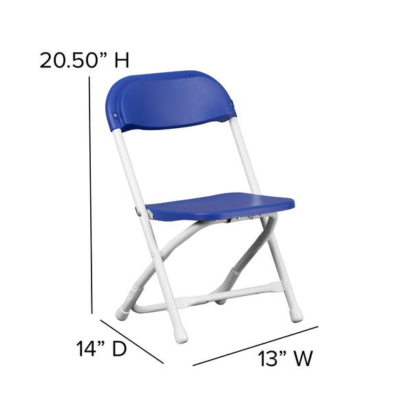 Blue |#| Kids Blue Plastic Folding Chair with Textured Seat - Preschool Seating