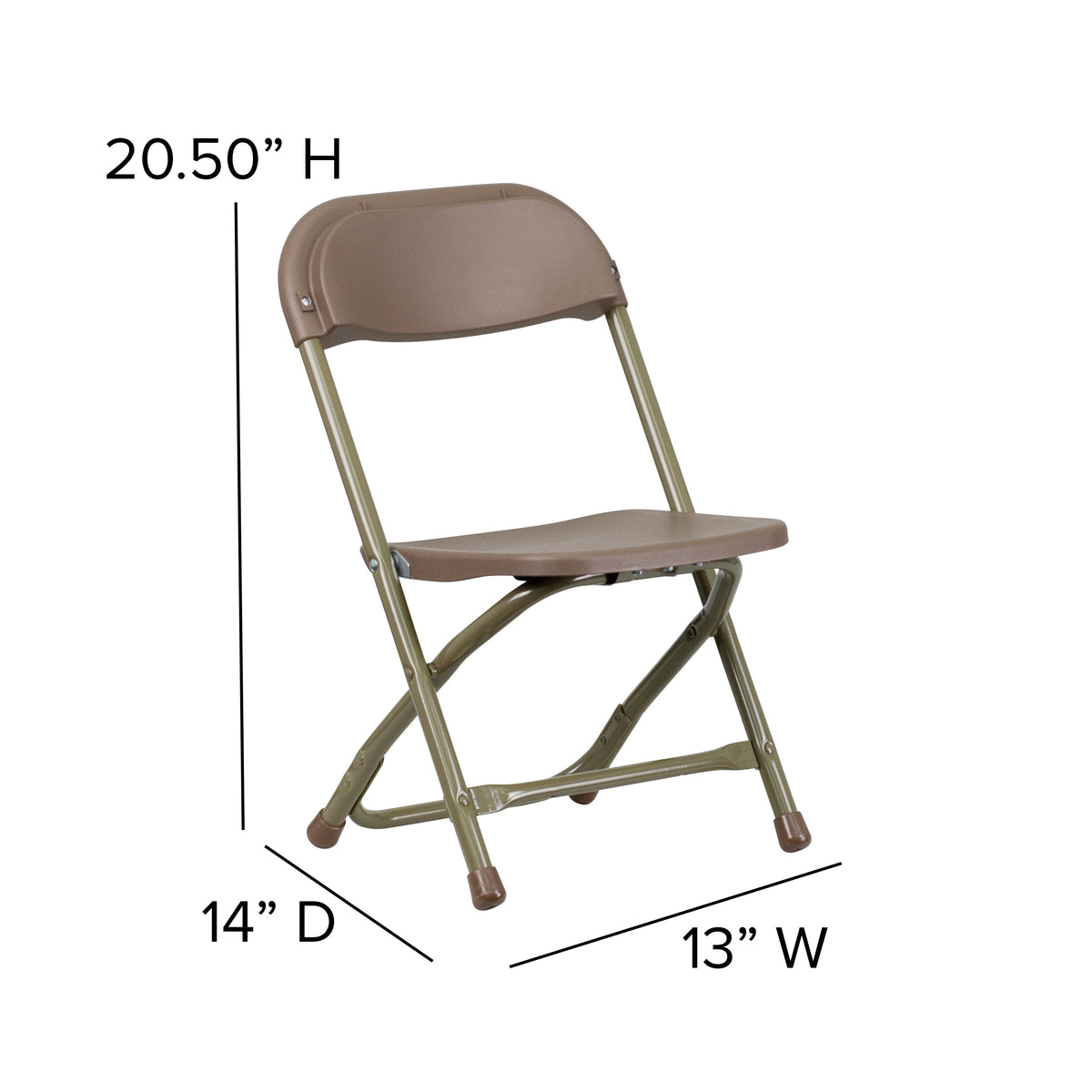 Brown |#| Kids Brown Plastic Folding Chair with Textured Seat - Preschool Seating