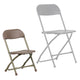 Brown |#| Kids Brown Plastic Folding Chair with Textured Seat - Preschool Seating