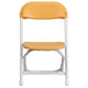 Yellow |#| Kids Yellow Plastic Folding Chair with Textured Seat - Preschool Seating