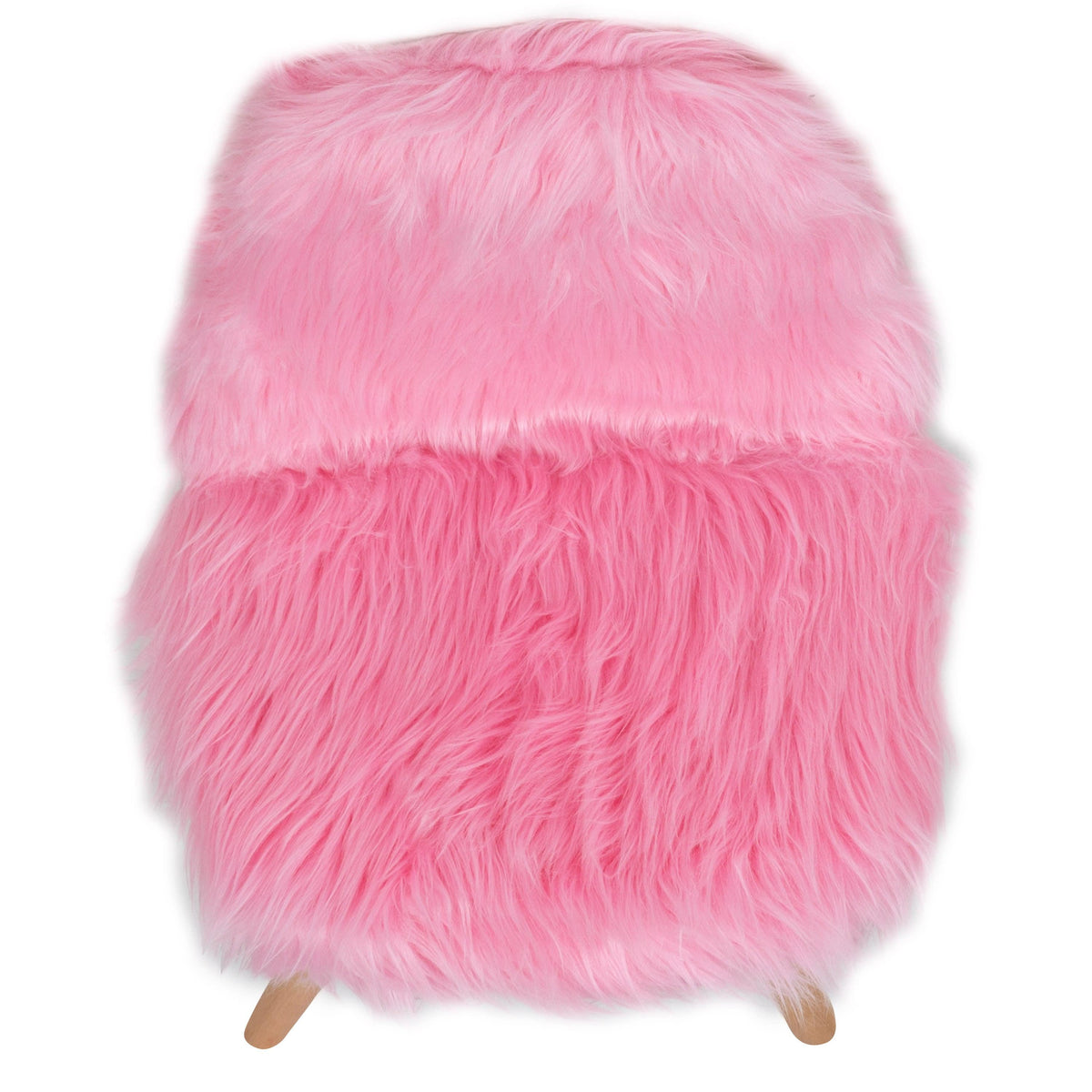 Light Pink |#| Kids Shaggy Dog Light Pink Accent Chair - Desk Chair - Playroom Chair