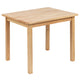 Natural |#| Kids 3 Piece Solid Hardwood Table and Chair Set for Playroom, Kitchen - Natural
