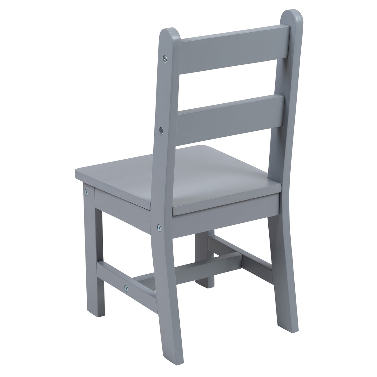 Gray |#| Kids 3 Piece Solid Hardwood Table and Chair Set for Playroom, Kitchen - Gray