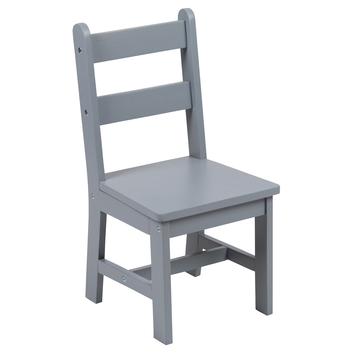 Gray |#| Kids 3 Piece Solid Hardwood Table and Chair Set for Playroom, Kitchen - Gray