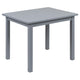 Gray |#| Kids 3 Piece Solid Hardwood Table and Chair Set for Playroom, Kitchen - Gray