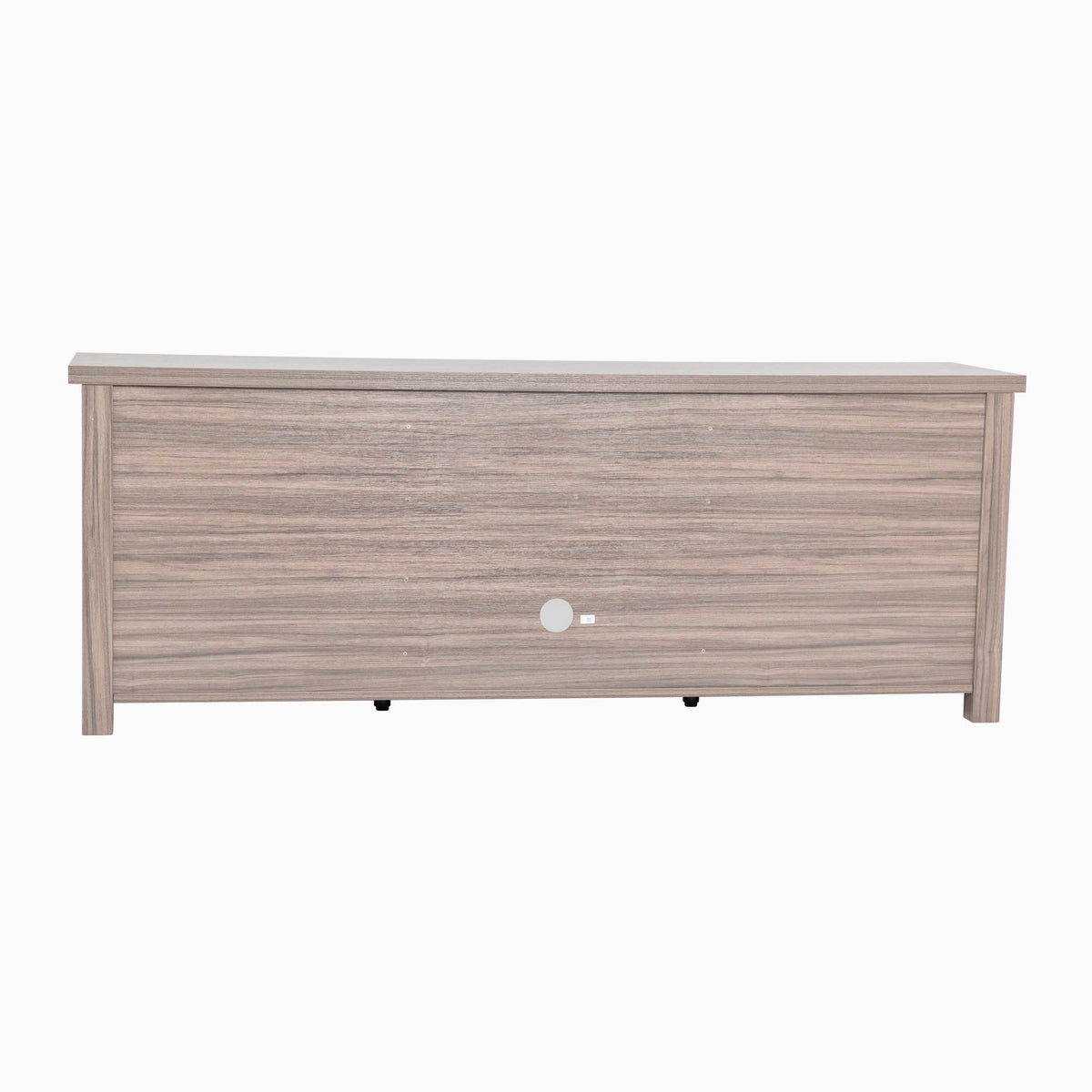 Gray Wash Oak |#| TV Stand up to 80" TVs with 6 Open Storage Compartments in Gray Wash Oak Finish