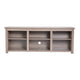 Gray Wash Oak |#| TV Stand up to 80" TVs with 6 Open Storage Compartments in Gray Wash Oak Finish