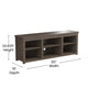 Espresso |#| TV Stand for up to 80" TVs with 6 Open Storage Compartments in Espresso Finish