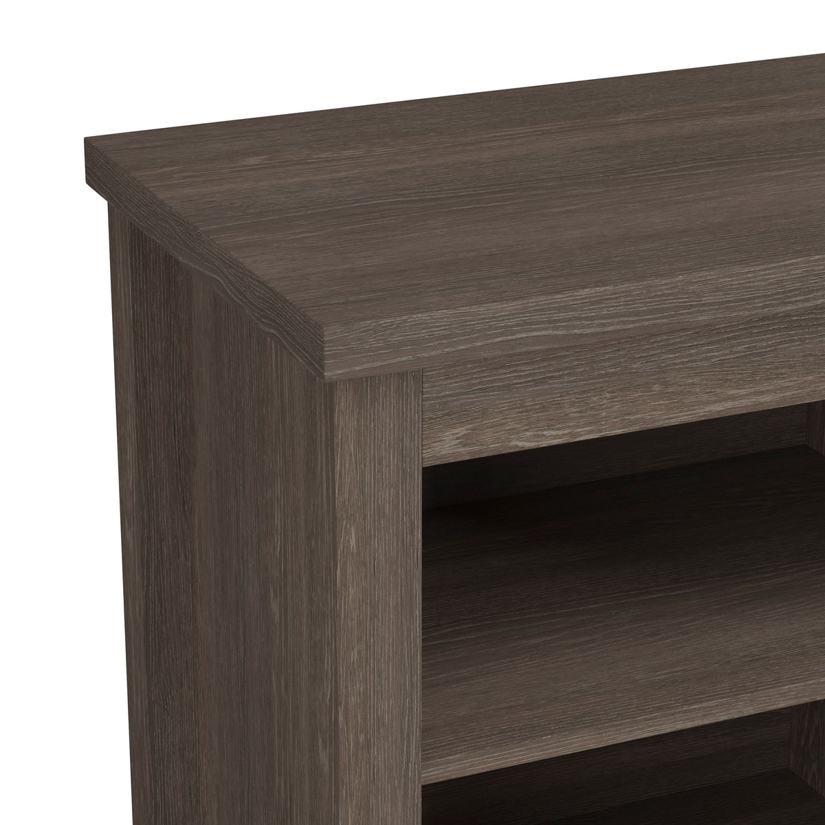 Espresso |#| TV Stand for up to 80" TVs with 6 Open Storage Compartments in Espresso Finish