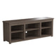 Espresso |#| TV Stand for up to 80" TVs with 6 Open Storage Compartments in Espresso Finish