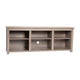 Gray Wash Oak |#| TV Stand up to 80" TVs with 6 Open Storage Compartments in Gray Wash Oak Finish
