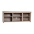 Gray Wash Oak |#| TV Stand up to 80" TVs with 6 Open Storage Compartments in Gray Wash Oak Finish
