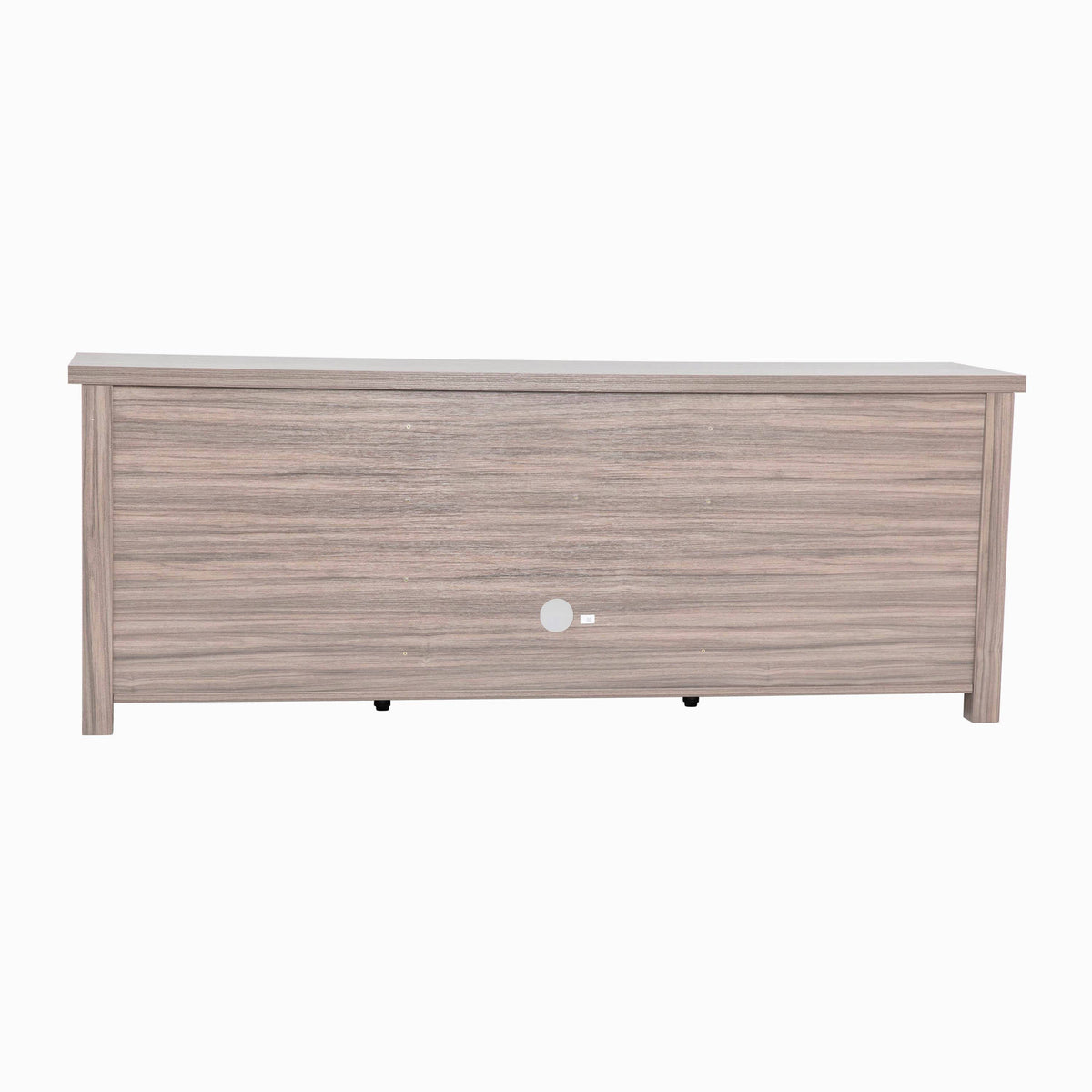 Gray Wash Oak |#| TV Stand up to 80" TVs with 6 Open Storage Compartments in Gray Wash Oak Finish