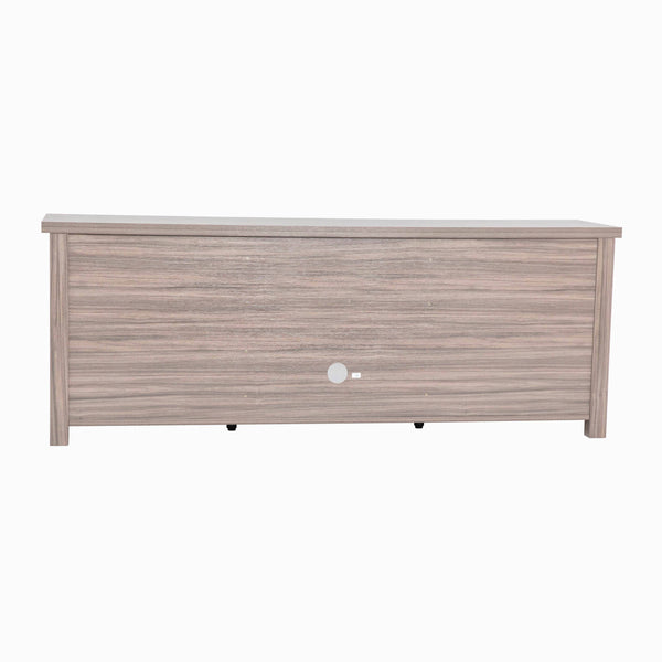 Gray Wash Oak |#| TV Stand up to 80" TVs with 6 Open Storage Compartments in Gray Wash Oak Finish