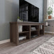 Espresso |#| TV Stand for up to 80" TVs with 6 Open Storage Compartments in Espresso Finish