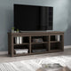 Espresso |#| TV Stand for up to 80" TVs with 6 Open Storage Compartments in Espresso Finish