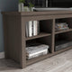Espresso |#| TV Stand for up to 80" TVs with 6 Open Storage Compartments in Espresso Finish