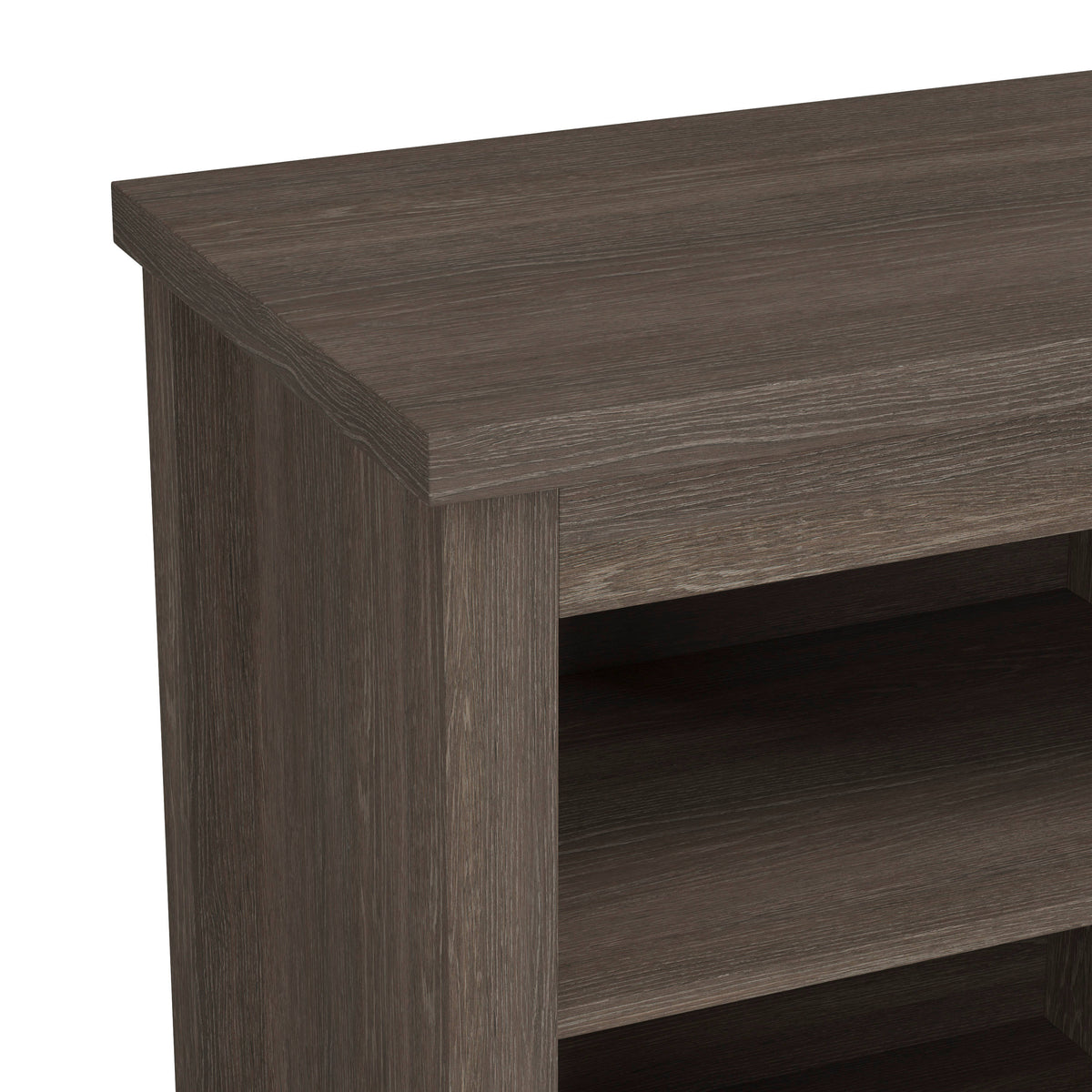 Espresso |#| TV Stand for up to 80" TVs with 6 Open Storage Compartments in Espresso Finish