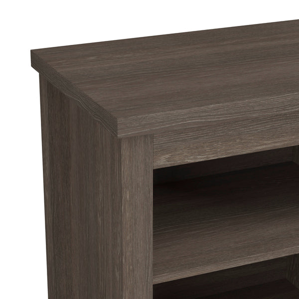 Espresso |#| TV Stand for up to 80" TVs with 6 Open Storage Compartments in Espresso Finish