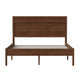 Brown,Full |#| Solid Wood Platform Bed with Headboard and Wooden Slats in Brown - Full