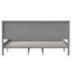 Gray,King |#| Solid Wood Platform Bed with Headboard and Wooden Slats in Gray - King