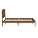 Brown,Full |#| Solid Wood Platform Bed with Headboard and Wooden Slats in Brown - Full