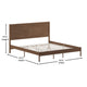 Brown,King |#| Solid Wood Platform Bed with Headboard and Wooden Slats in Brown - King